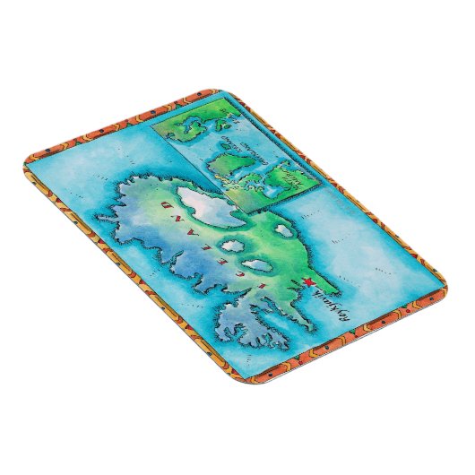 Karte Islands Magnet (Rechte Seite)