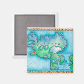 Karte Islands Magnet (Vorderseite/Rückseite)