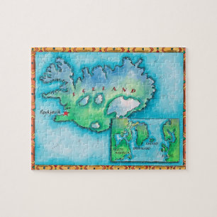 Karte Islands Puzzle