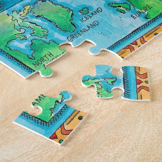 Karte Islands Puzzle (Seite)