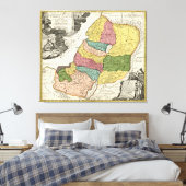 Karte Israels (1720) Leinwanddruck (Insitu (Schlafzimmer))