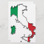 Karte Italiens (Vorne/Hinten)