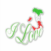 Karte Italiens Aufkleber (Vorderseite)