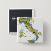 Karte Italiens Button (Vorne & Hinten)