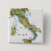 Karte Italiens Button (Vorderseite)