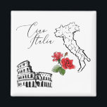 *~* Karte Italiens Ciao Italia Italienische Sprach Magnet<br><div class="desc">Energy Enhanced ELEGANT CLASSIY WHITE BLACK GREEN RED ITALIAN LANGUAGE MAP Design on REFRIGERATOR: The text is CIAO ITALIA which translate to HELLO ITALY in the ITALIAN LANGUAGE The colors of the ITALIAN FLAG are clearly present in this design. They are GREEN WHITE and RED. ITALY and ITALIAN THEME design...</div>