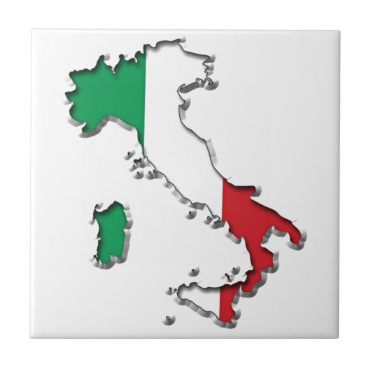 Karte Italiens Fliese (Vorderseite)