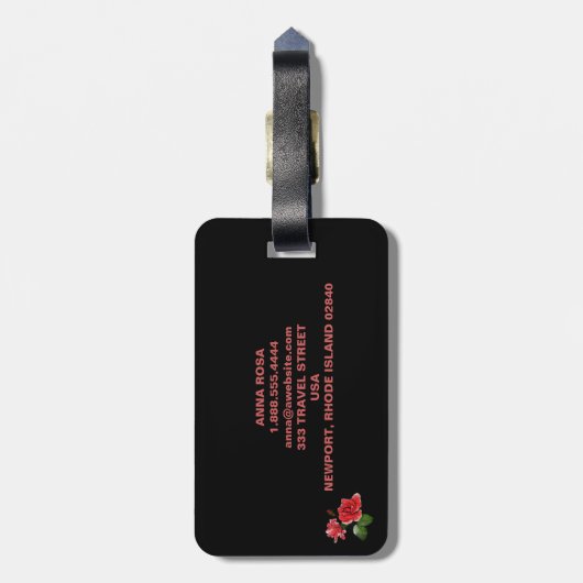 *~* Karte Italiens Italienische Flagge Italienisch Gepäckanhänger (Rückseite vertikal)