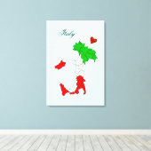 Karte Italiens Leinwanddruck (Insitu (Holzboden))