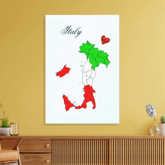 Karte Italiens Leinwanddruck (Insitu (Wohnzimmer))