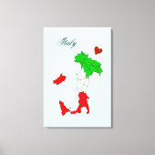 Karte Italiens Leinwanddruck (Vorderseite)