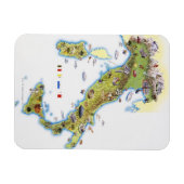 Karte Italiens Magnet (Horizontal)