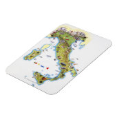 Karte Italiens Magnet (Linke Seite)