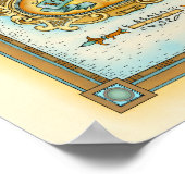 "Karte Italiens" "Mappa de Italia" Poster (Ecke)