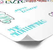 Karte Italiens mit Regionen Poster (Ecke)