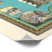 Karte Italiens mit Vatikanstadt 1944 Poster (Ecke)