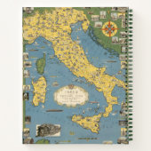 Karte Italiens mit Vatikanstadt Notizblock (Rückseite)