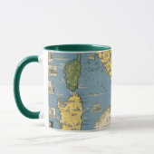 Karte Italiens mit Vatikanstadt Tasse (Links)