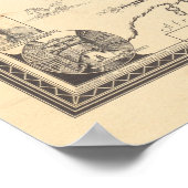 Karte Italiens, Pictorial von Chase 1935 Poster (Ecke)