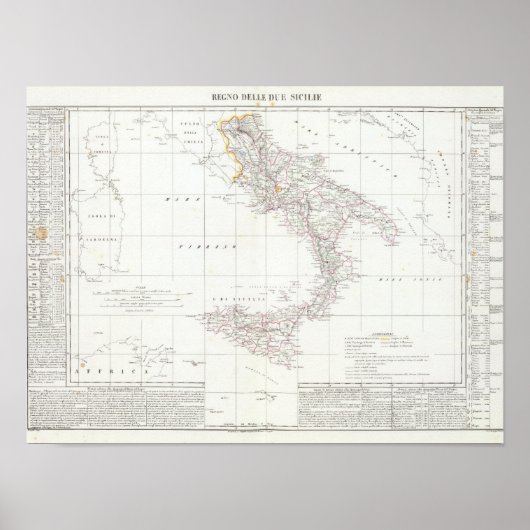Karte Italiens Poster (Vorne)