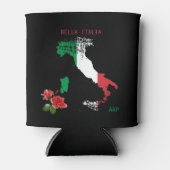 *~* Karte Italiens Saluti Italia Italienische Spra Dosenkühler (Vorderseite)