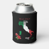 *~* Karte Italiens Saluti Italia Italienische Spra Dosenkühler (Kanne Rückseite)
