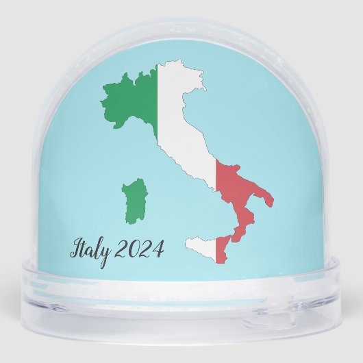 Karte Italiens Souvenir Snow Globe Schneekugeln (Rückseite)
