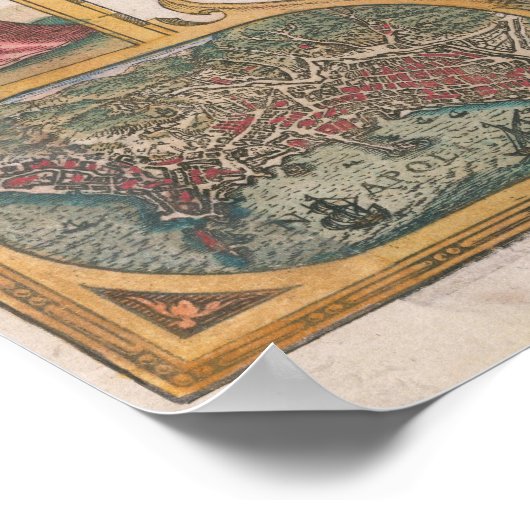 Karte Italiens von Cornelis II Danckerts 1640 Poster (Ecke)