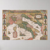 Karte Italiens von Cornelis II Danckerts 1640 Poster (Vorne)