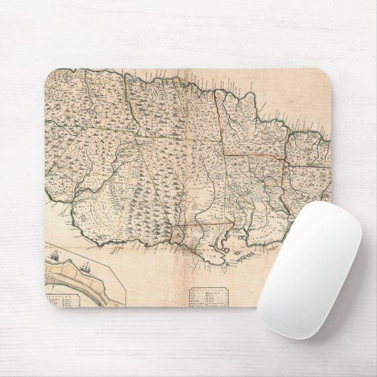 KARTE: JAMAIKA, 1755 2 MOUSEPAD (Mit Mouse)