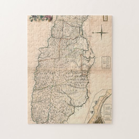 KARTE: JAMAIKA, 1755 2 PUZZLE (Vertikal)