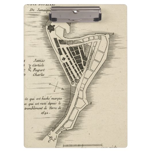 KARTE: JAMAIKA, 1755 KLEMMBRETT (Vorderseite)