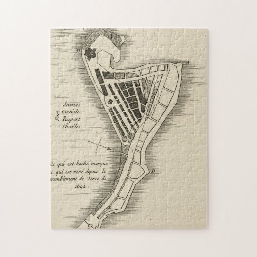 KARTE: JAMAIKA, 1755 PUZZLE (Vertikal)