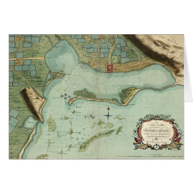 KARTE: JAMAIKA, 1756 (Vorderseite (Horizontal))