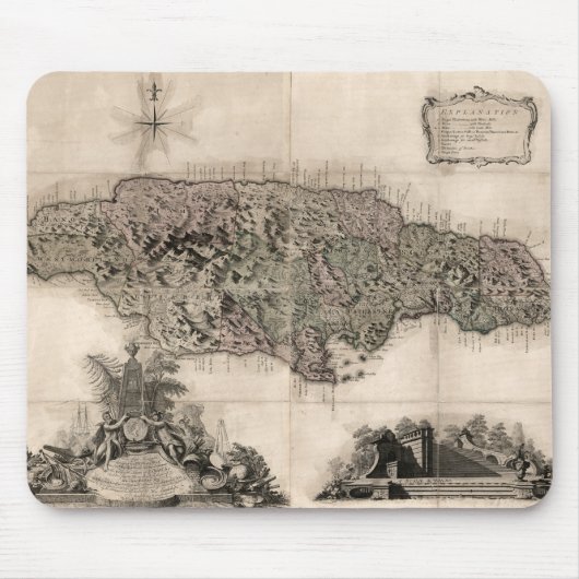 KARTE: JAMAIKA, 1763 MOUSEPAD (Vorne)
