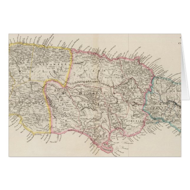 Karte Jamaikas (Vorderseite (Horizontal))