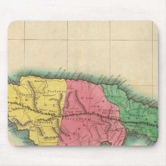 Karte Jamaikas Mousepad (Vorne)