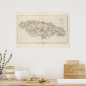 Karte Jamaikas Poster (Küche)