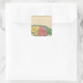 Karte Jamaikas Quadratischer Aufkleber (Tasche)