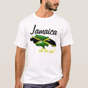 Karte Jamaikas vollständig von Jamaika-T-Shirt T-Shirt
