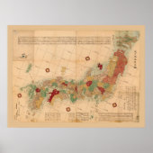 Karte Japans (1864) Poster (Vorne)