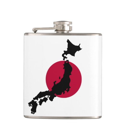 Karte Japans Flachmann (Vorderseite)