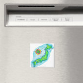 Karte Japans Magnet (In Situ (Geschirrspüler))