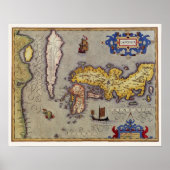Karte Japans von Mercator und Hondius, 1606 Poster (Vorne)