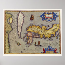 Karte Japans von Mercator und Hondius, 1606 Poster