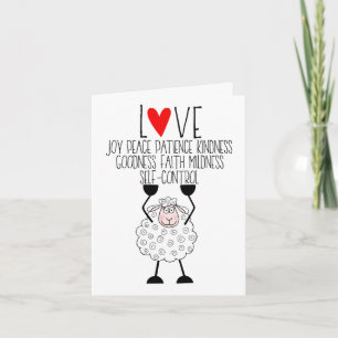 Karte "Jehovas Schaf - Früchte des Geistes"