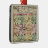 Karte Kalamazoo Landkreis, Michigan Silbernes Ornament (Rechts)
