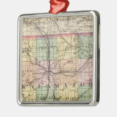 Karte Kalamazoo Landkreis, Michigan Silbernes Ornament (Links)