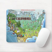 Karte Kaliforniens USA Mousepad (Mit Mouse)