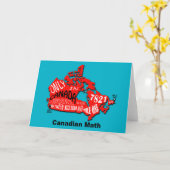 Karte Kanada Grußkarte - Leere im Inneren (Gelbe Blume)